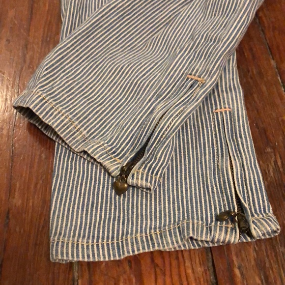 Skinny railroad conductor striped skinny jeans - Picture 3 of 6